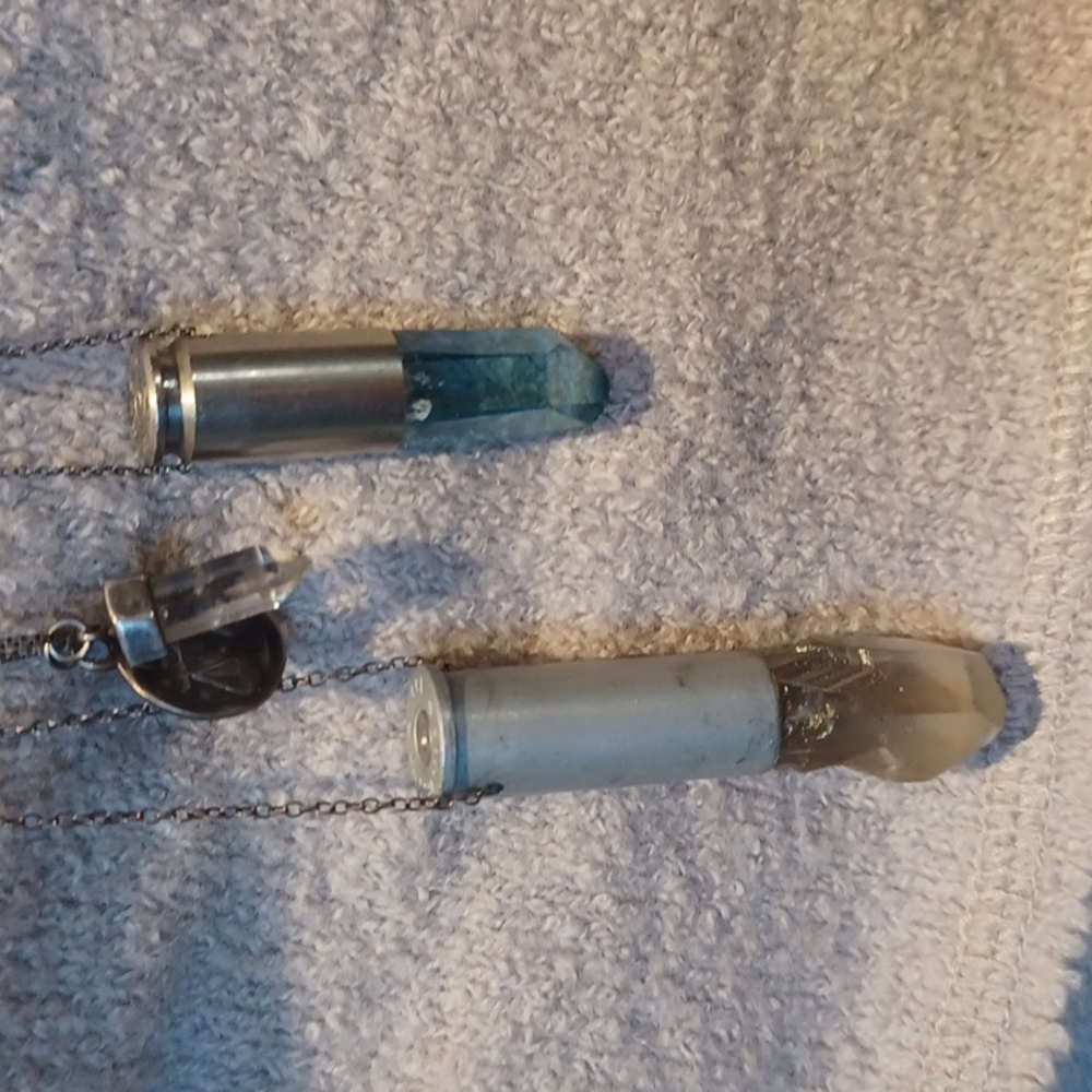 Quartz crystal necklaces